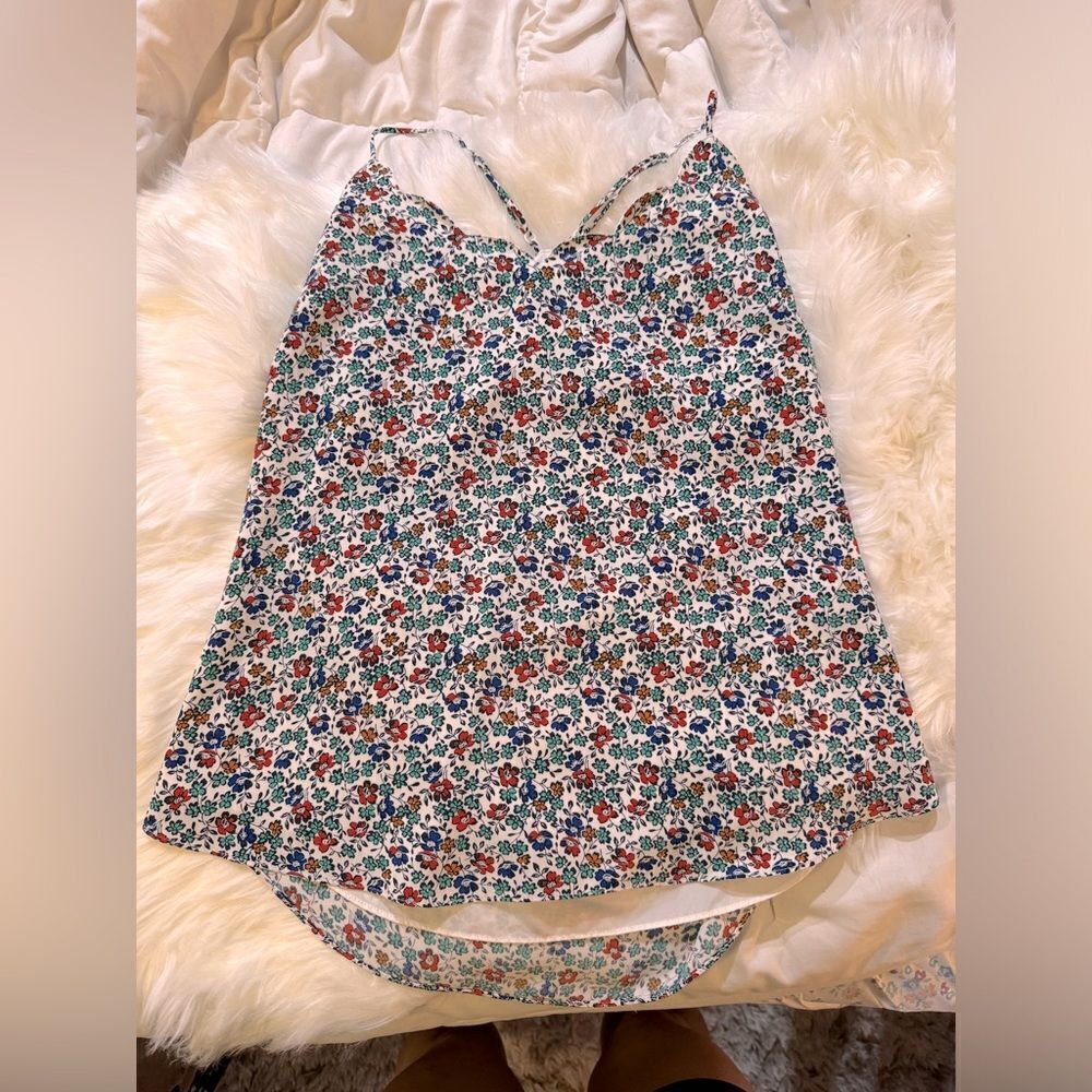 J. Crew Scalloped ditsy floral scalloped tank top - Size 8